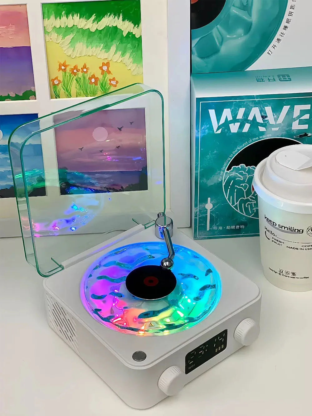 Waves Vinyl Player Bluetooth Speaker